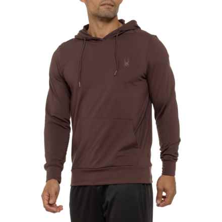 Spyder Peached Super Plush Interlock Hoodie in Dark Chocolate