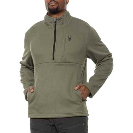Spyder Pristine Bonded Fleece Sweater - Zip Neck in Tea Leaf