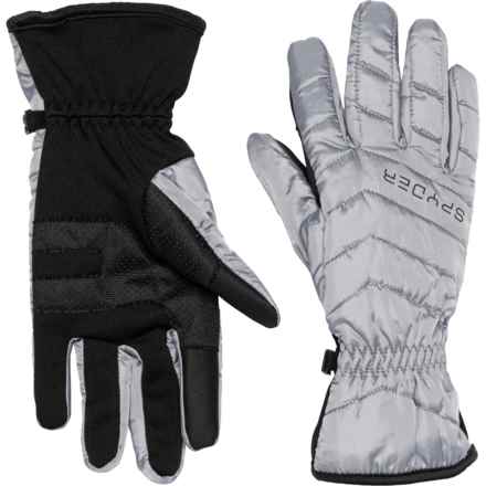 Spyder Puffer Gloves - Touchscreen Compatible (For Women) in Grey