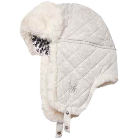 Spyder Quilted Trapper Hat (For Women) in Pearl Heather