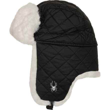Spyder Quilted Trapper Hat in Black