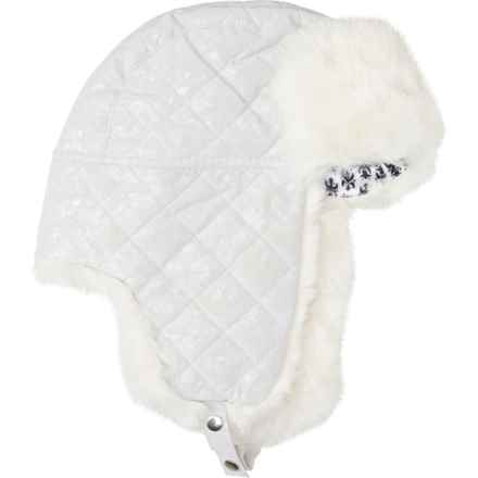 Spyder Quilted Trapper Hat in Pearl