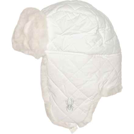 Spyder Quilted Trapper Hat in Pearl