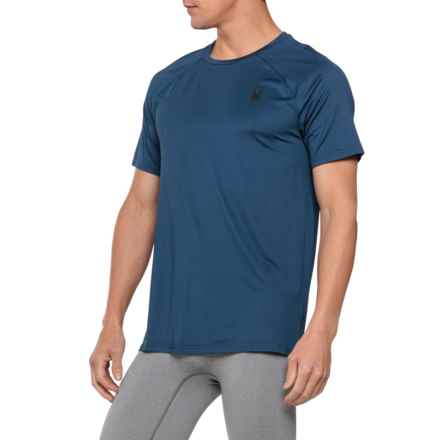 Spyder Raglan Jacquard Mesh Shirt - Short Sleeve in Dust Navy