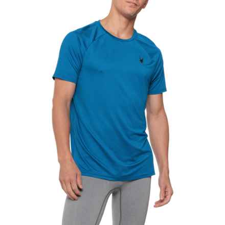 Spyder Raglan Jacquard Mesh Shirt - Short Sleeve in Royal