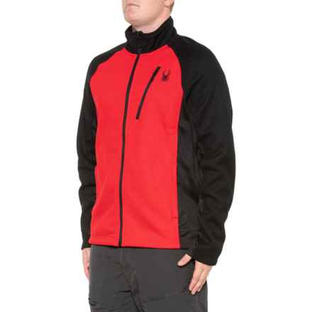 Spyder Raider 2.0 Bonded Sweater Fleece Full-Zip Jacket in Red