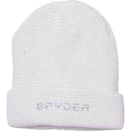 Spyder Reflective Chunky Cuff Beanie in White