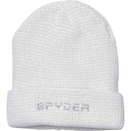 Spyder Reflective Chunky Cuff Beanie in White