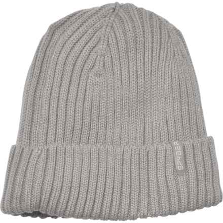 Spyder Rib Knit Cuff Beanie in Heather Grey