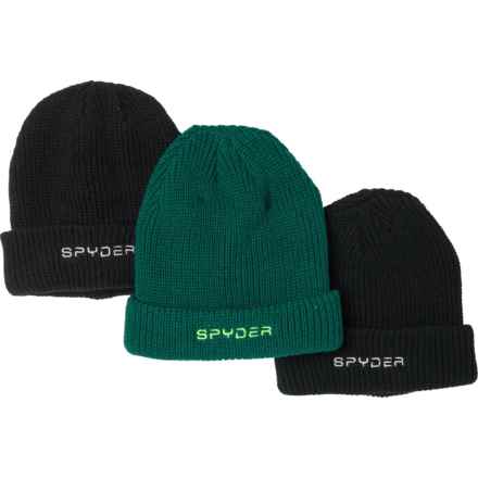 Spyder Ribbed Cuff Beanie - 3-Pack in Forest