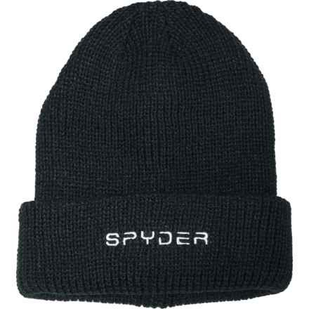 Spyder Ribbed Cuff Beanie in Black