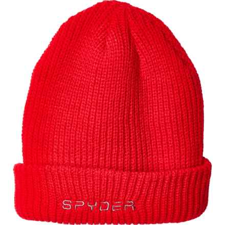 Spyder Ribbed Cuffed Beanie (For Men) in Spyder Red