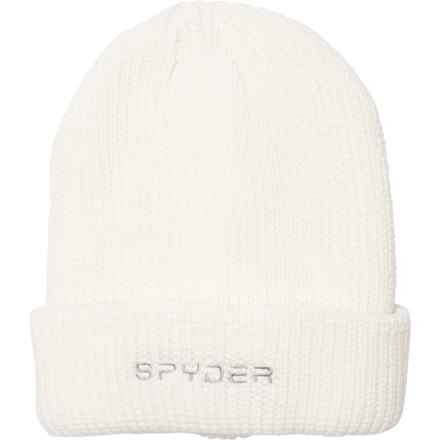 Spyder Ribbed Cuffed Beanie (For Women) in White