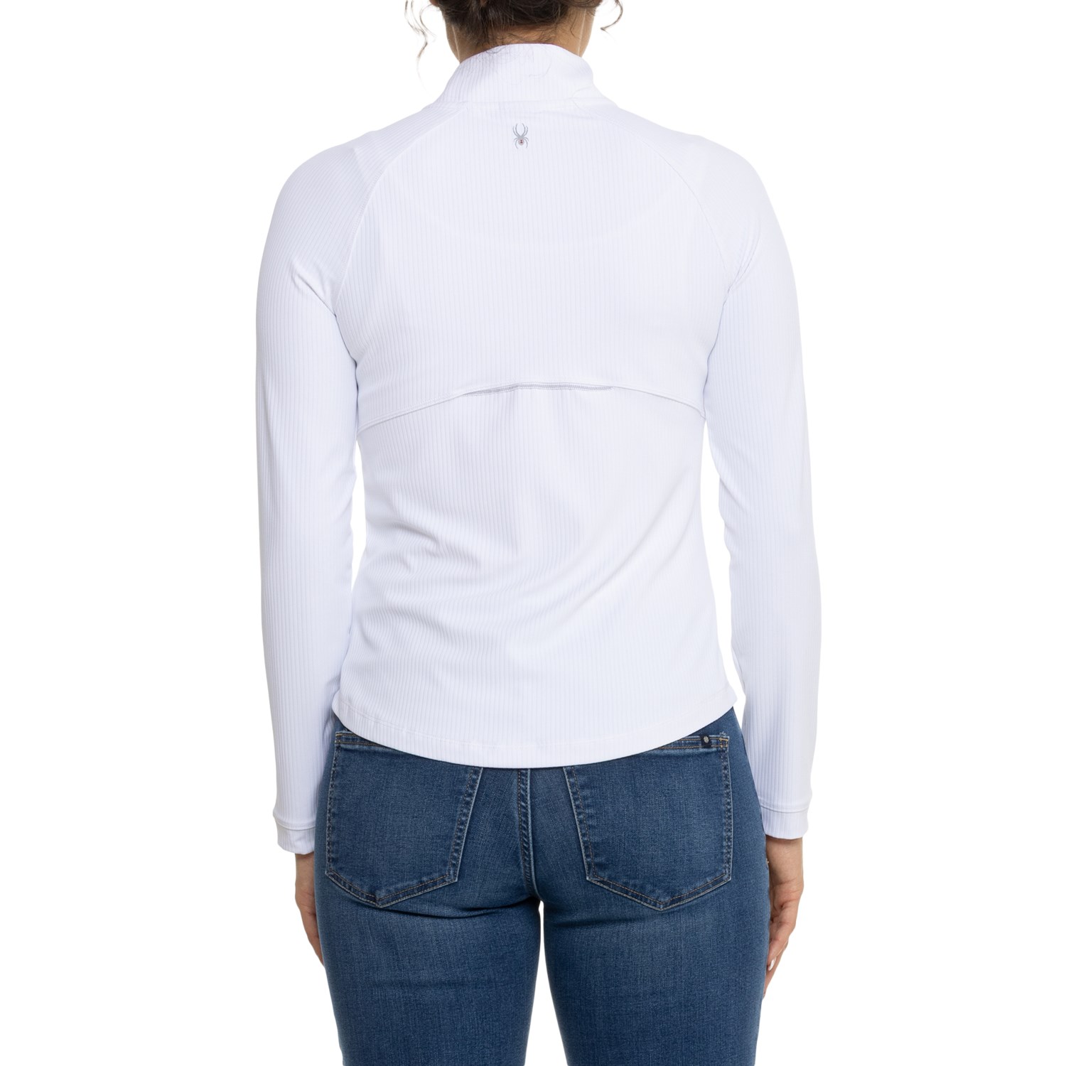 Spyder Ribbed Knit Shirt - Zip Neck, Long Sleeve