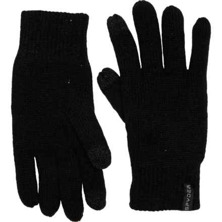 Spyder Single Knit Lined Gloves - Touchscreen Compatible in Black