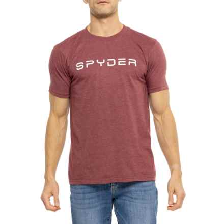 Spyder Slalom T-Shirt - Short Sleeve in Burgundy Heather