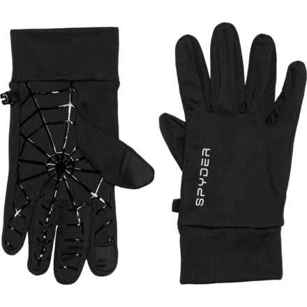 Spyder Softshell Gloves - Touchscreen Compatible (For Men) in Black