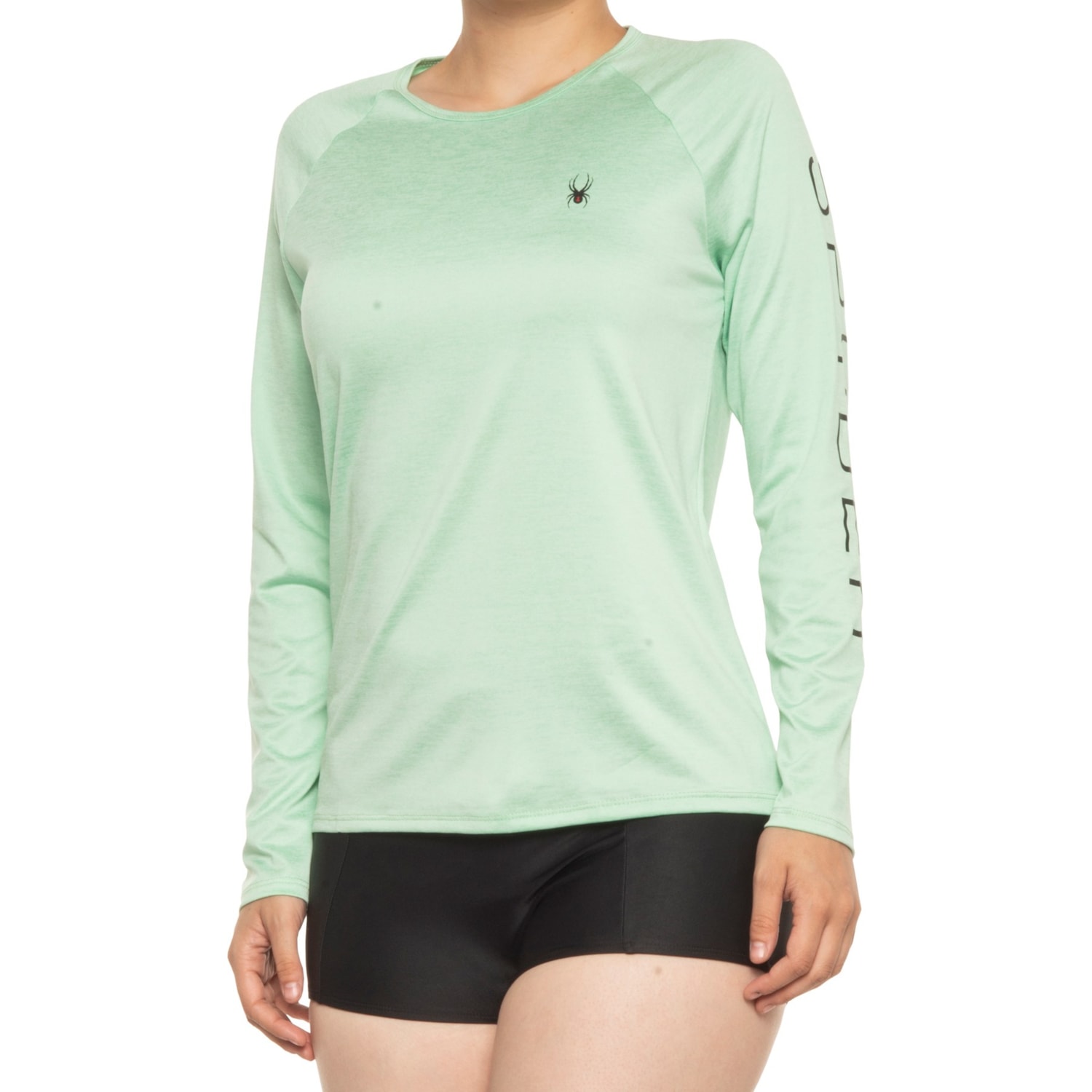 Spyder Solid Logo Rash Guard (For Women)