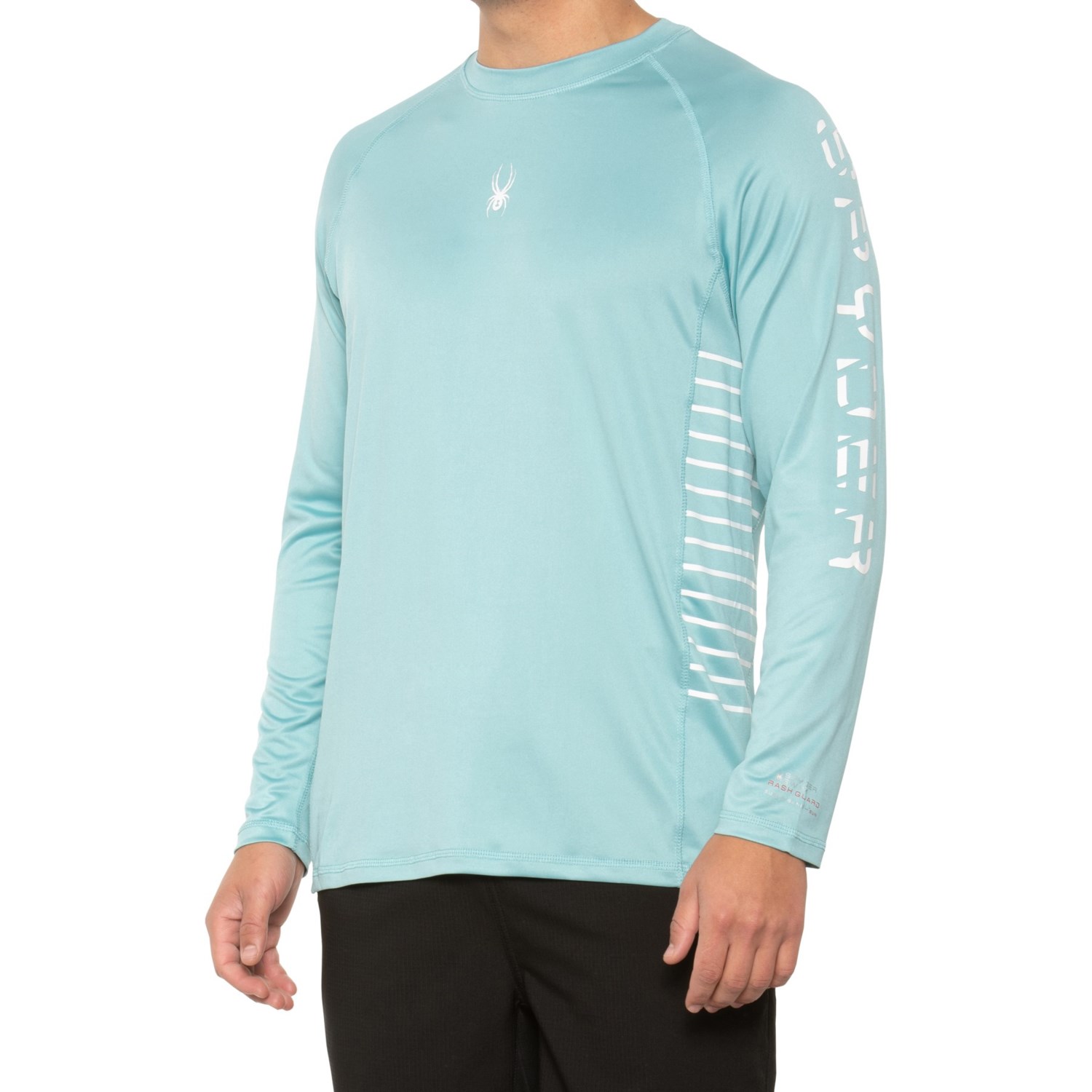 Spyder Solid Stripe Rash Guard (For Men)