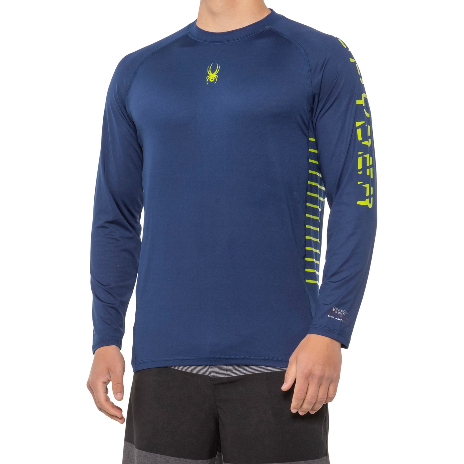 Spyder Solid Stripe Rash Guard (For Men)