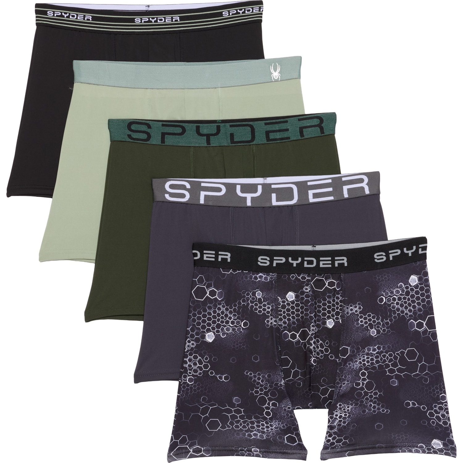 Spyder Men's Performance Boxer Briefs 3-Pack - Nylon, Moisture-Wicking, Size Small - View #6