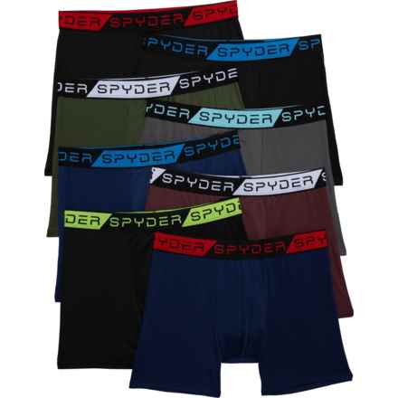 Spyder Sport-Performance Boxer Briefs - 8-Pack in Black/Grey/Blue Multi