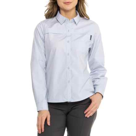 Spyder Stretch Textured Hiking Shirt - UPF 30, Long Sleeve in Mist Blue