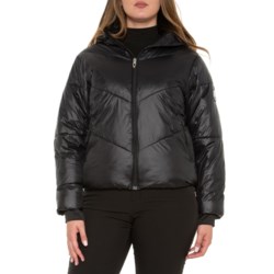 Spyder Super Puff Hooded Jacket - Insulated in 001 Black