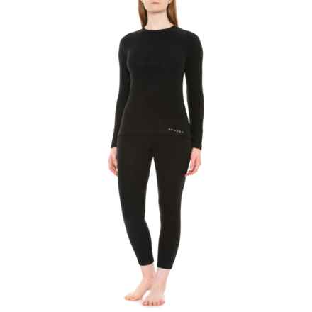 Spyder Supersoft Thermal Waffle-Knit Pajamas - Long Sleeve in Black