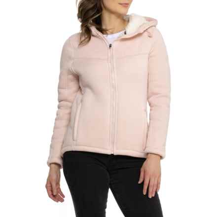 Spyder Sweater Fleece Anorak Jacket in Pale Mauve