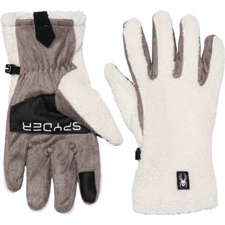 Spyder Terry Fleece Gloves - Touchscreen Compatible in Pearl