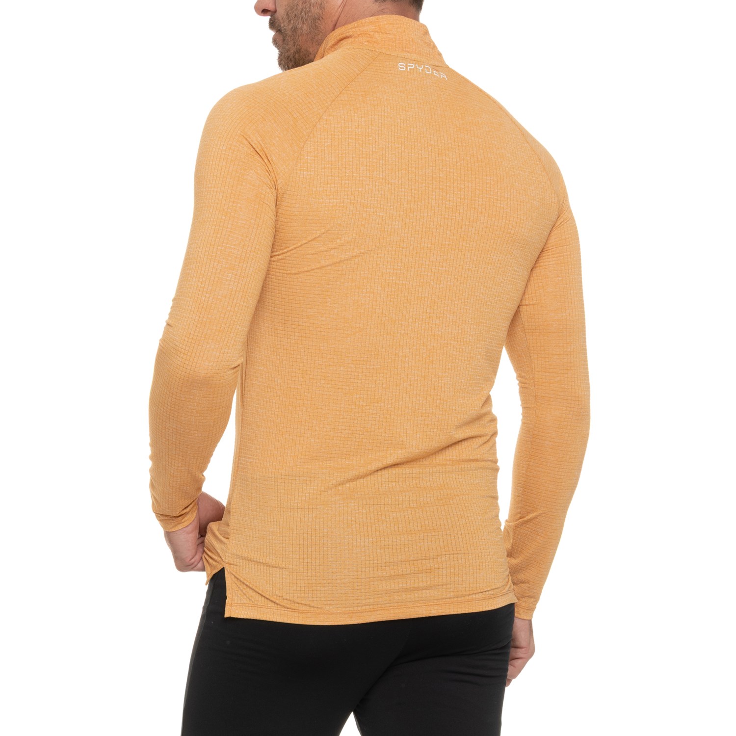 Spyder Textured Rib Shirt - Zip Neck, Long Sleeve