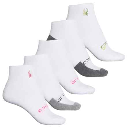 Spyder Two-Tone Sport Socks - 5-Pack, Ankle (For Women) in White