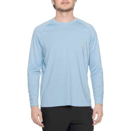 Spyder Waffle-Textured Paneled Rash Guard - UPF 50+, Long Sleeve in Airy Blue