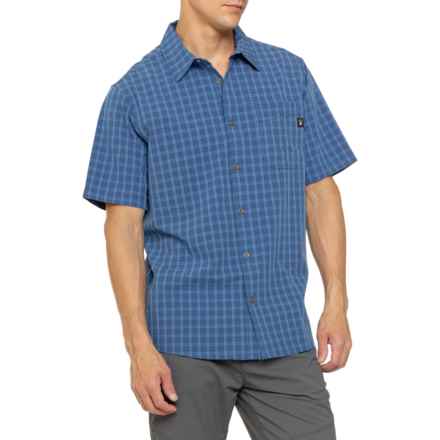 Spyder Yarn-Dye Heather Check Woven Shirt - Short Sleeve in Campanula Blue