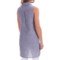 181RH_2 St. Tropez West Long Linen Shirt - Sleeveless (For Women)