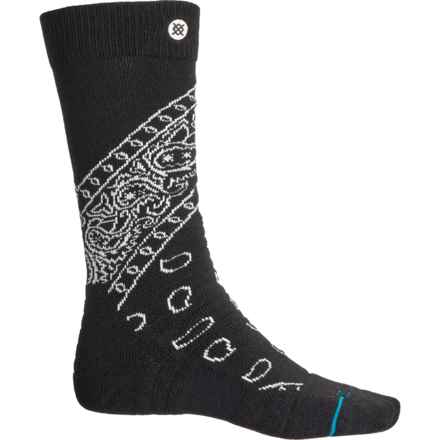 Stance Barrio Midweight Snow Socks - Over the Calf (For Men) in Black