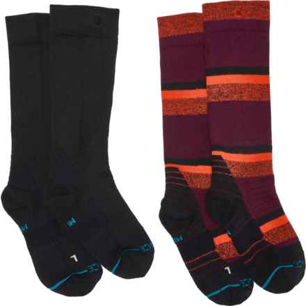 Stance Boys and Girls Nightride Snow Socks - 2-Pack, Over the Calf in Black