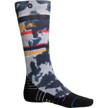 Stance Brong Midweight Snow Socks - Over the Calf (For Men and Women) in Greyred