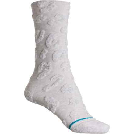 Stance Cheetah Terry Socks - Crew (For Women) in Heathergrey