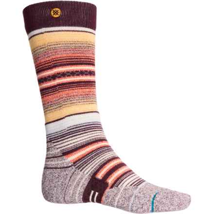 Stance Curren Midweight Snow Socks - Merino Wool, Over the Calf (For Men) in Wine
