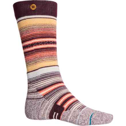 Stance Curren Midweight Snow Socks - Merino Wool, Over the Calf (For Men) in Wine
