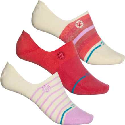 Stance Fulfilled Liner Socks - 3-Pack, Below the Ankle (For Women) in Pink