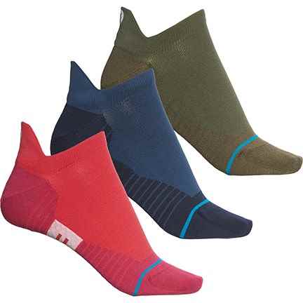 Stance Get Set Tabbed Socks - 3-Pack, Below the Ankle (For Women) in Red