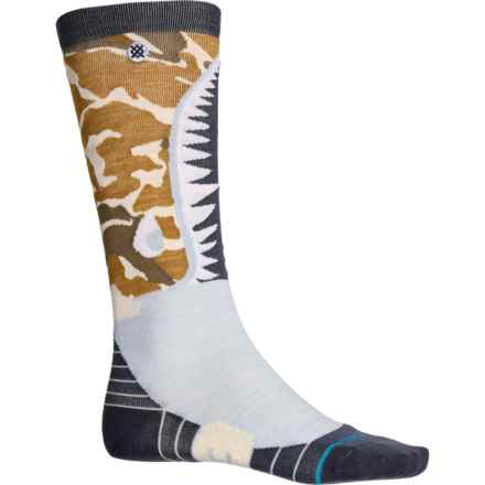 Stance Jimmy Chin Ultralight Snow Socks - Merino Wool, Over the Calf (For Men and Women) in Iceblue