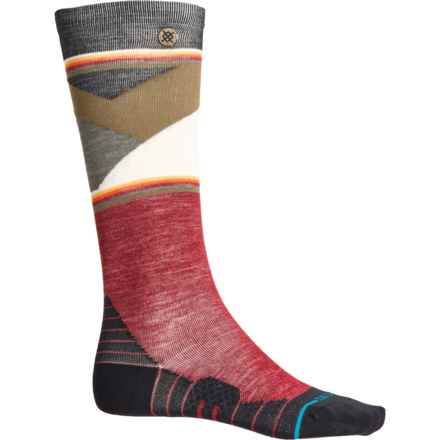 Stance Jimmy Chin Ultralight Snow Socks - Merino Wool, Over the Calf (For Men and Women) in Red