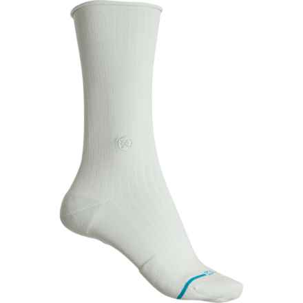 Stance Rolled Cuff Casual Socks -Crew (For Women) in Paleblue