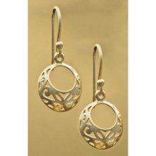 Stanley Creations Dangling Filigree Earrings in Goss - Closeouts