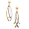 9639C_2 Stanley Creations Two-Tone 10K Gold Earrings (For Women)