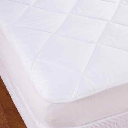 Stearns and Foster King 400 TC Cotton Sateen Mattress Pad - White in White